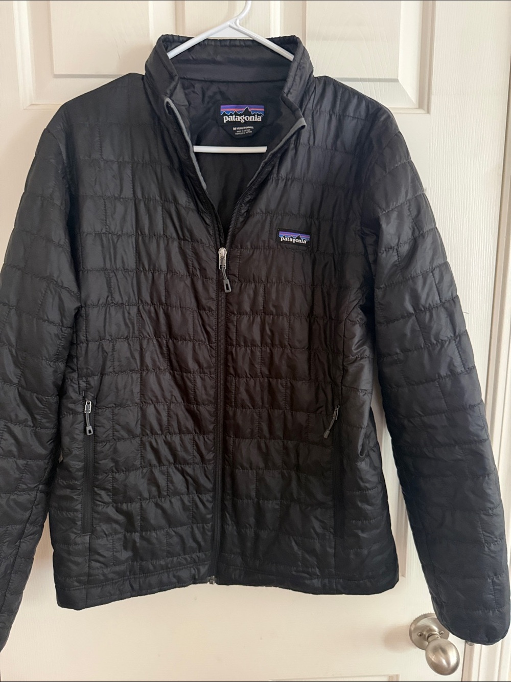 Patagonia Men's Nano Black Quilted Lightweight Puffer Jacket M Full Zip